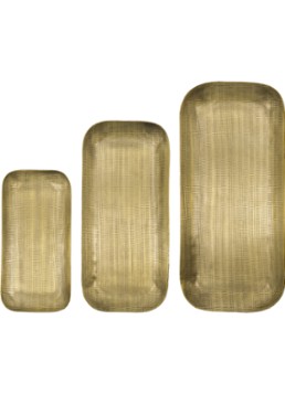 House Doctor Plato dienblad set van 3 Goud - Deal