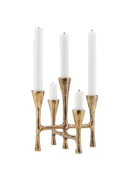 House Doctor Tristy kandelaar 20 cm Goud - Deal