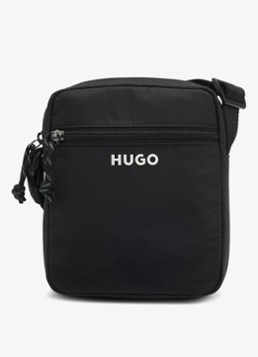 HUGO Heren Crossbodytas met logo in de kleur Zwart