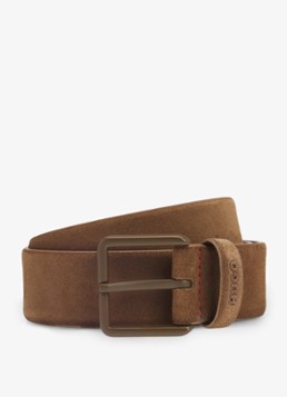 HUGO Heren Riem van suède in de kleur Bruin