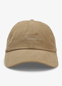 HUGO Heren Pet van corduroy in de kleur Beige