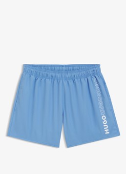HUGO Heren Zwemshorts met logoprint in de kleur Blauw