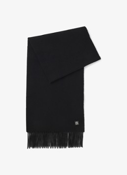 HUGO Heren Sjaal met logo in de kleur Zwart