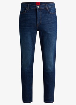 HUGO Heren 634 slim fit jeans met donkere wassing in de kleur Indigo