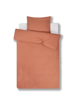Crisp Sheets CRISP dekbedovertrekset van katoen - inclusief kussenslopen Oranjebruin - Deal