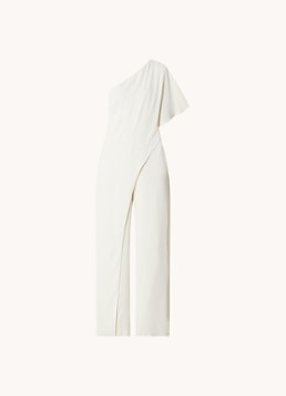 Ralph Lauren Dames Georgette jumpsuit met blote schouder in de kleur Creme