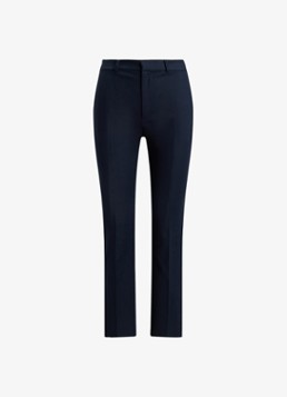Ralph Lauren Dames High waist slim fit pantalon met steekzakken in de kleur Lauren Navy / Blauw