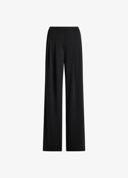 Ralph Lauren Dames High waist wide fit pantalon met steekzakken in de kleur Zwart