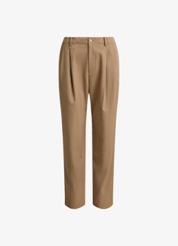 Ralph Lauren Dames High waist slim fit pantalon met steekzakken in de kleur Lauren Camel / Beige