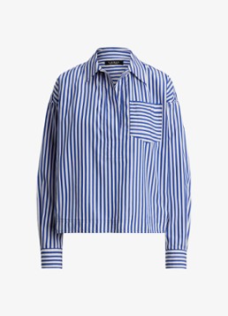 Ralph Lauren Dames Tuniek met streepprint en borstzak in de kleur Blauw