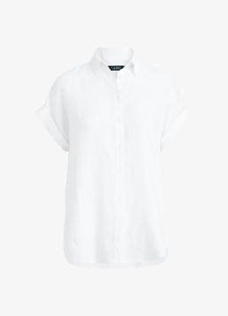 Ralph Lauren Dames Blouse van linnen in de kleur White / wit