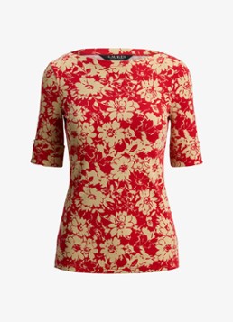 Ralph Lauren Dames Top met bloemenprint in de kleur Red Tan / Rood