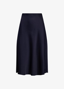 Ralph Lauren Dames Midi rok van satijn in de kleur Blauw