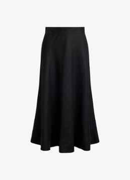 Ralph Lauren Dames Midi rok met plooidetail in de kleur Zwart