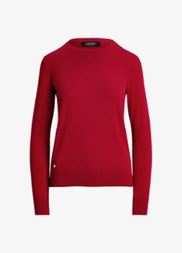 Ralph Lauren Dames Fijngebreide pullover met stretch in de kleur Madison Red / Rood