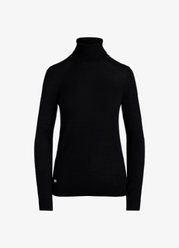 Ralph Lauren Dames Fijngebreide trui met col in de kleur Black / Zwart