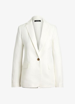 Ralph Lauren Dames Blazer met klepzakken in de kleur Wit