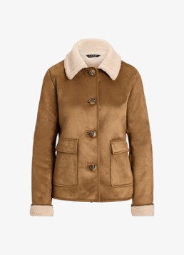 Ralph Lauren Dames Jack van imitatiesuède met klepzakken in de kleur Camel