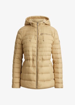 Ralph Lauren Dames Puffer jas met donsvulling en steekzakken in de kleur Birch Tan / Beige
