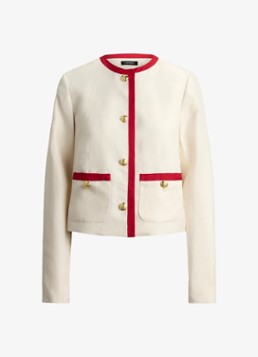 Ralph Lauren Dames Vest in linnenblend in de kleur Mascarpone Cream / Creme