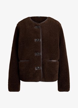 Ralph Lauren Dames Jack van teddy met steekzakken in de kleur Circuit Brown / Bruin