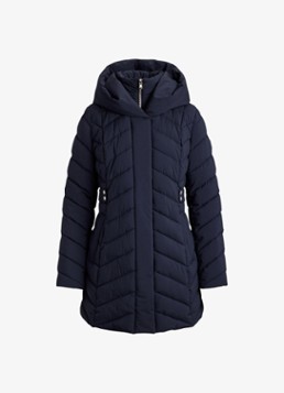 Ralph Lauren Dames Gewatteerde jas met capuchon in de kleur Blauw