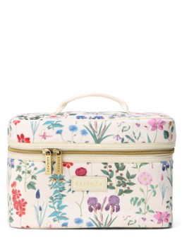 Essenza Tracy Marigold beautycase met bloemenprint Vanillegeel - Deal