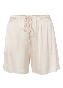 Essenza Dames Ida pyjamashorts van satijn in de kleur Vanillegeel, maat: XS