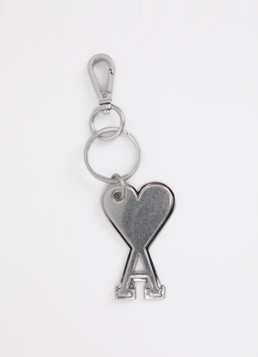 AMI Paris Dames Sleutelhanger met logo in de kleur Zilver, maat: ONE SIZE