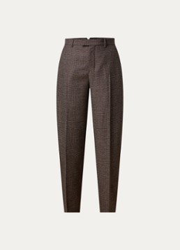 Ami Paris Dames High waist balloon fit pantalon van scheerwol in de kleur Bruin, maat: 38
