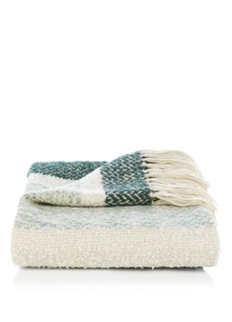 Malagoon Berber plaid in wolblend 150 x 125 cm Groen - Deal