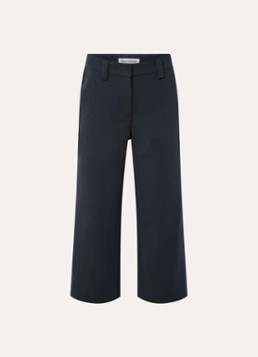 Marc O'Polo Dames Mid waist wide fit culotte van jersey met steekzakken in de kleur Donkerblauw