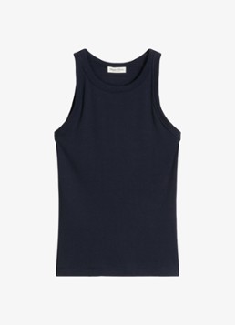 Marc O'Polo Dames Tanktop met ribstructuur in de kleur Donkerblauw