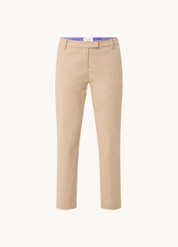 Marc O'Polo Dames Torne mid waist slim fit chino met steekzakken in de kleur Beige