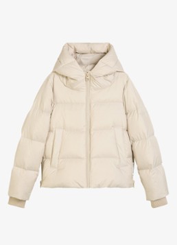 Marc O'Polo Dames Pufferjas met capuchon in de kleur Creme