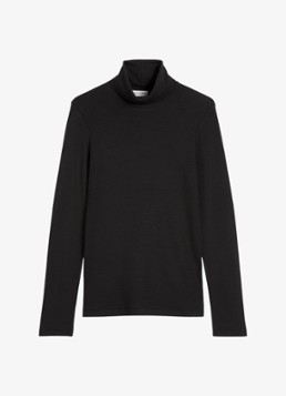 Marc O'Polo Dames Fijngebreide trui met col in de kleur Zwart