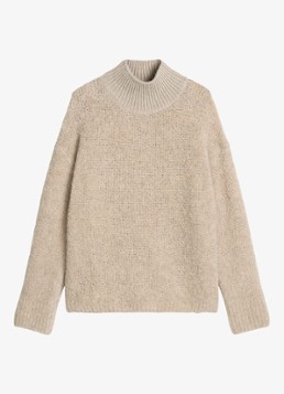 Marc O'Polo Dames Grofgebreide trui in wolblend in de kleur Beige