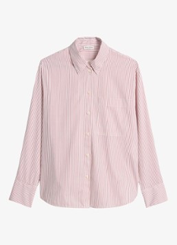 Marc O'Polo Dames Blouse met streepprint in de kleur Rood