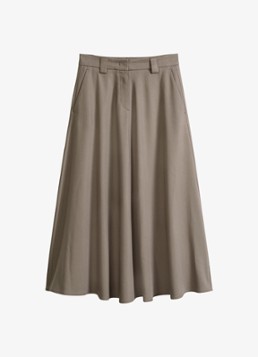 Marc O'Polo Dames Midi A-lijn rok met steekzakken in de kleur Bruin
