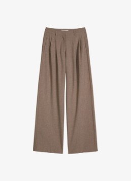 Marc O'Polo Dames High waist wide fit pantalon met steekzakken in de kleur Lichtbruin