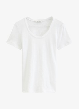Marc O'Polo Dames T-shirt met ronde hals in de kleur Wit