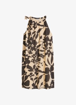Marc O'Polo Dames Mini jurk met bloemenprint in de kleur Beige