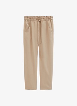Marc O'Polo Dames Loose fit broek met steekzakken in de kleur Sandpaper-2326 / Beige
