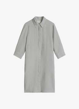 Marc O'Polo Dames Mini blousejurk met kraag in de kleur Quiet Sea-0639 / Blauw