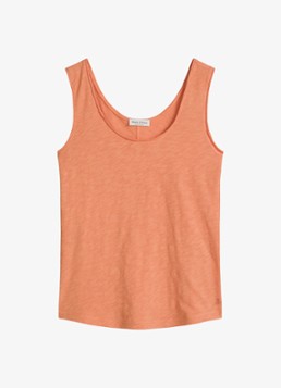 Marc O'Polo Dames Tanktop met ronde hals in de kleur Warm Orange-9326 / Oranje