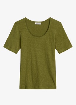 Marc O'Polo Dames T-shirt met ronde hals in de kleur Shaded Fern / Groen