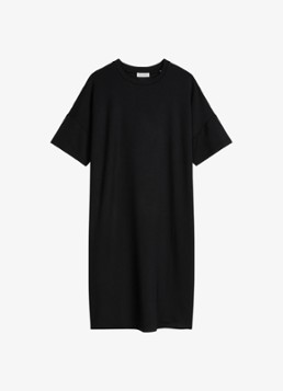 Marc O'Polo Dames Oversized mini trui-jurk in de kleur Black / Zwart