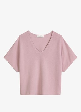 Marc O'Polo Dames Trui met V-hals in de kleur Mild Rose / Paars