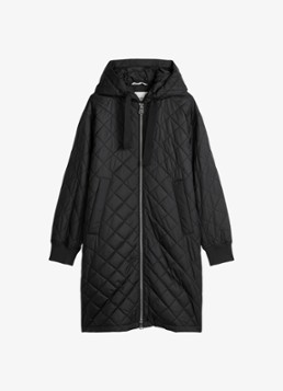 Marc O'Polo Dames Gewatteerde jas met quilt patroon en steekzakken in de kleur Black-0001 / Zwart