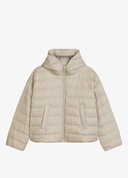 Marc O'Polo Dames Puffer jas met capuchon in de kleur Beige